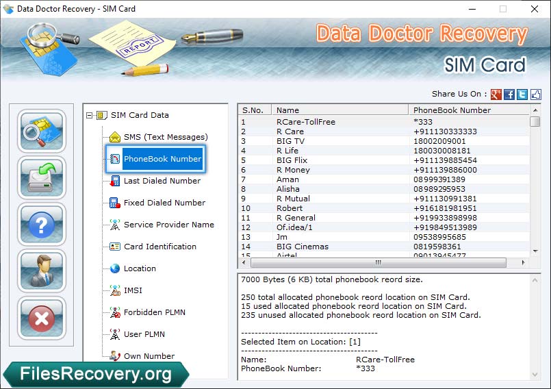 Sim Card Recovery